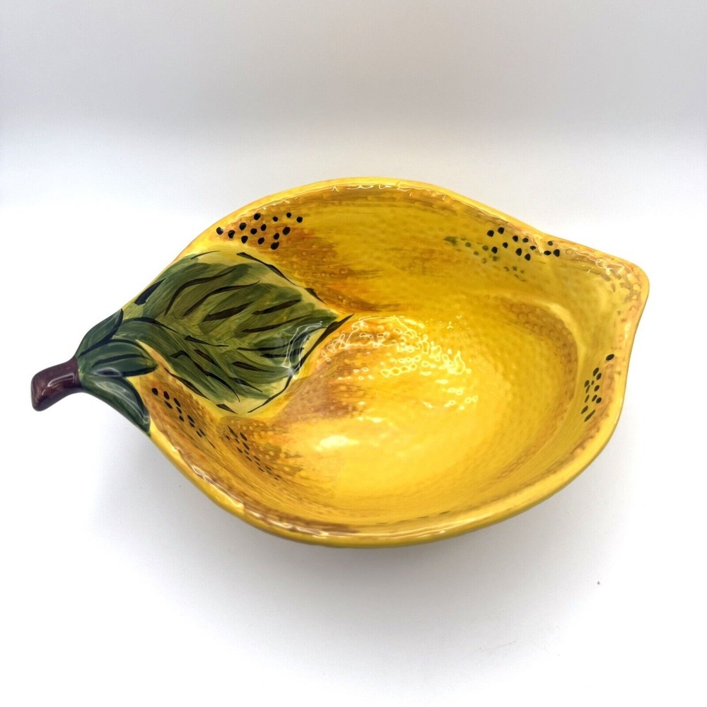Vintage Pier 1 Lemon Shaped Figural Bowl Soup Cereal‎  Orchard